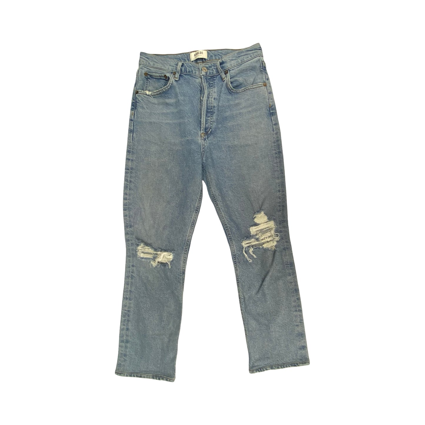 Jeans Straight By Agolde In Blue Denim, Size:4