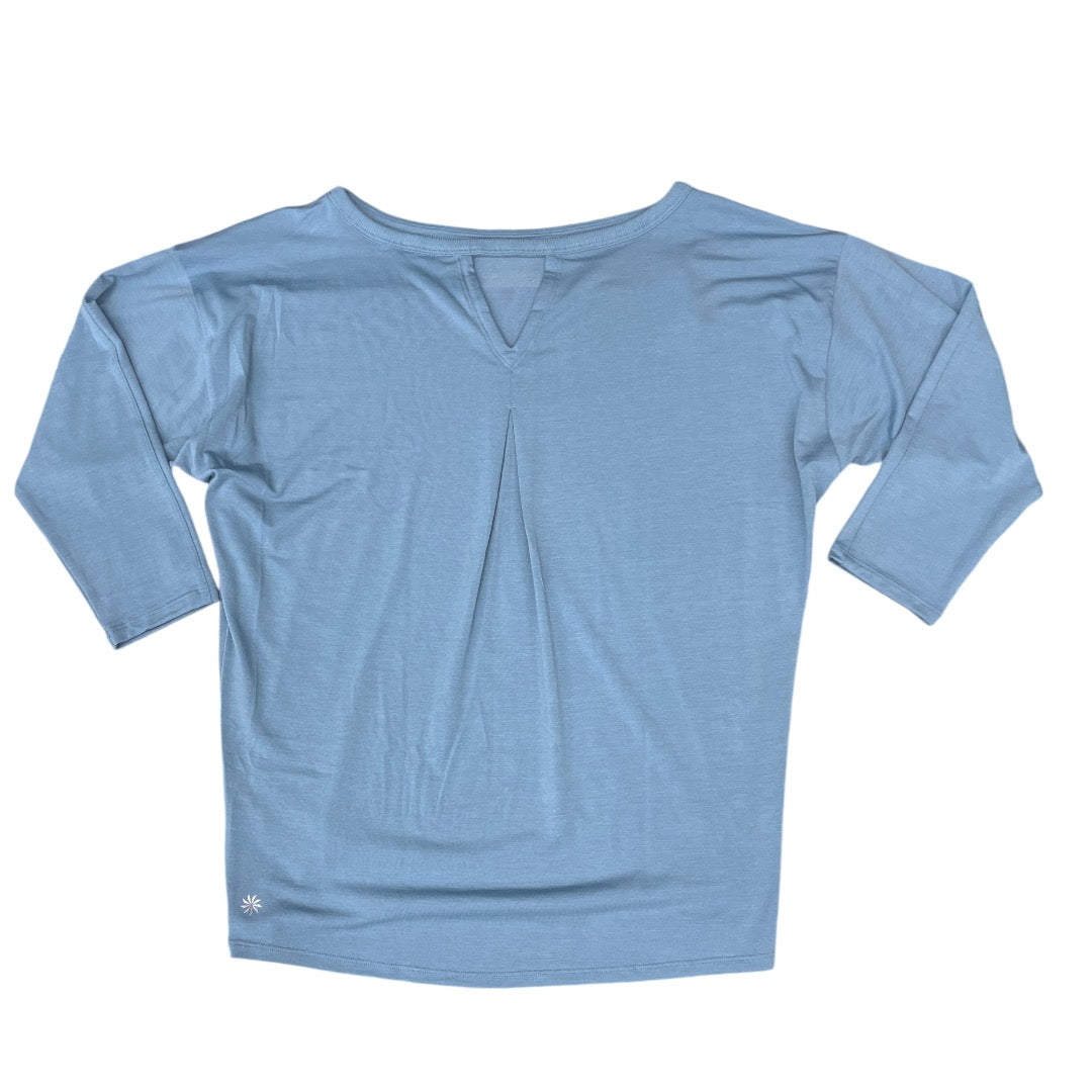 Blue Top 3/4 Sleeve Basic Athleta, Size Xs