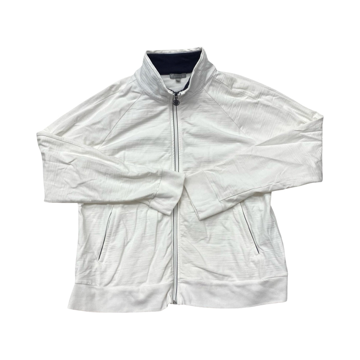 Athletic Jacket By Talbots In White, Size:Xl