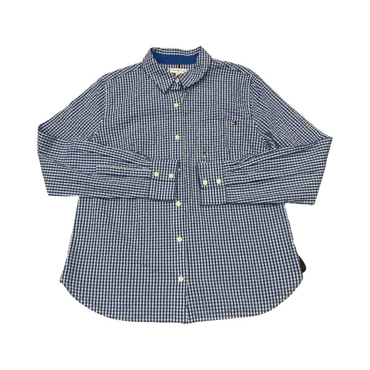 Top Ls By Tommy Hilfiger In Blue & White, Size:M