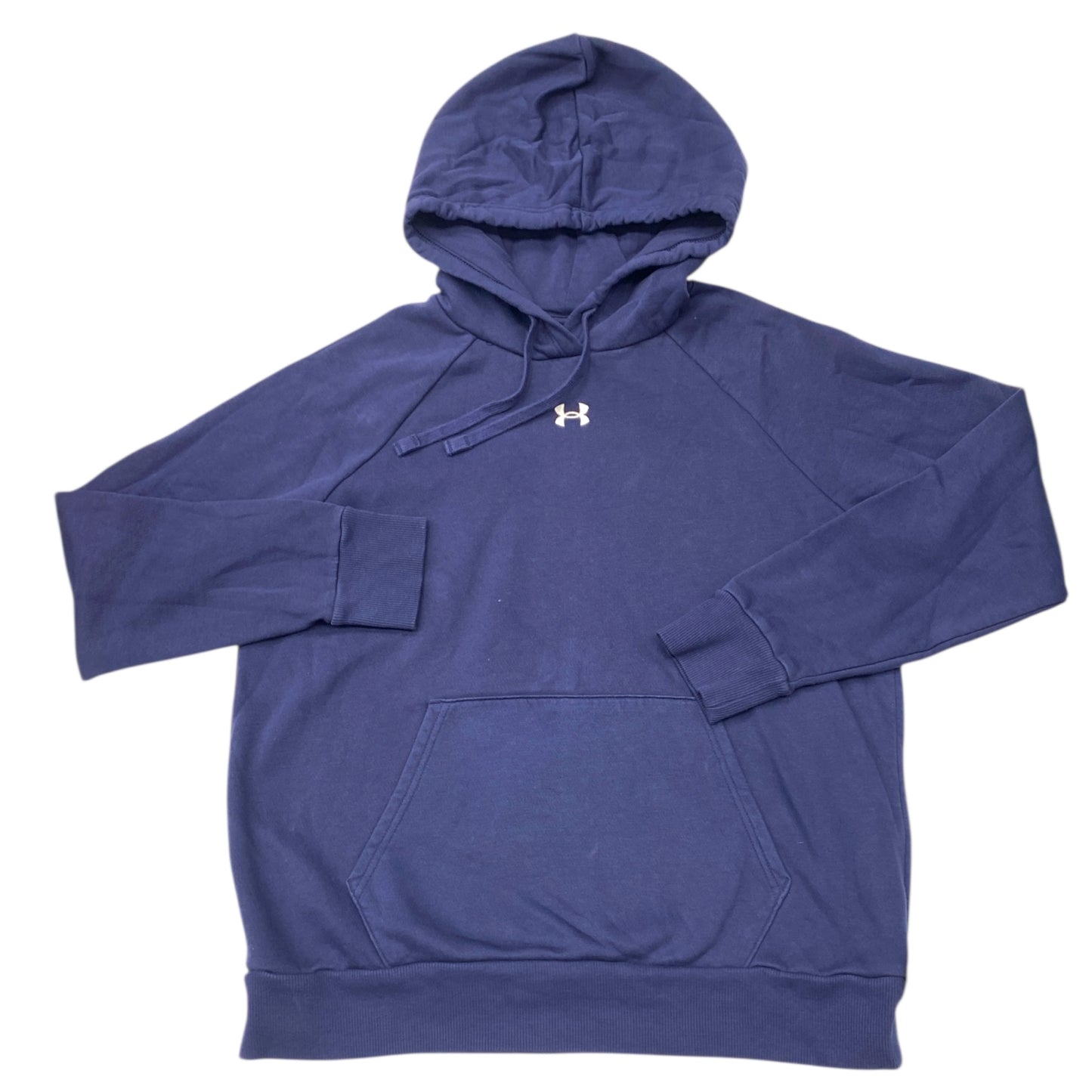 Athletic Sweatshirt Hoodie By Under Armour In Navy, Size:M