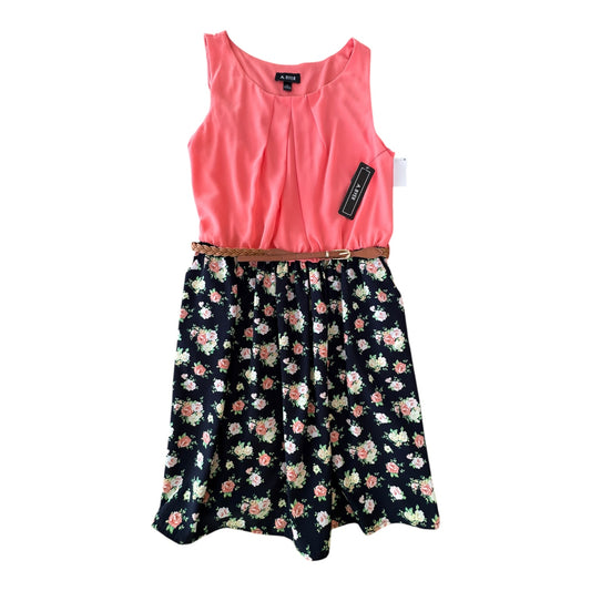 Dress Casual Midi By A Byer In Multi, Size:L