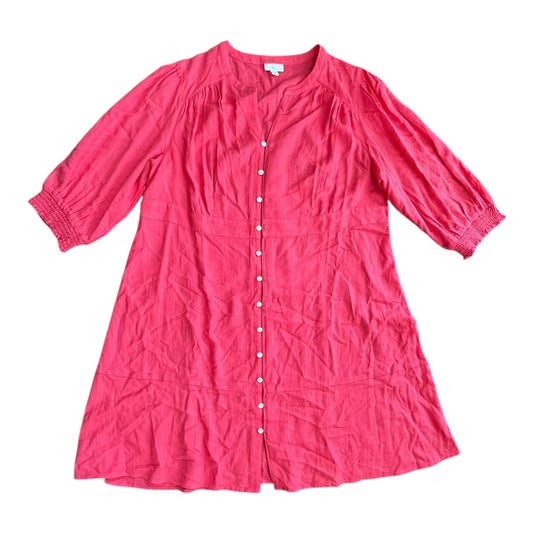 Dress Casual Midi By J. Jill In Pink, Size:Xl