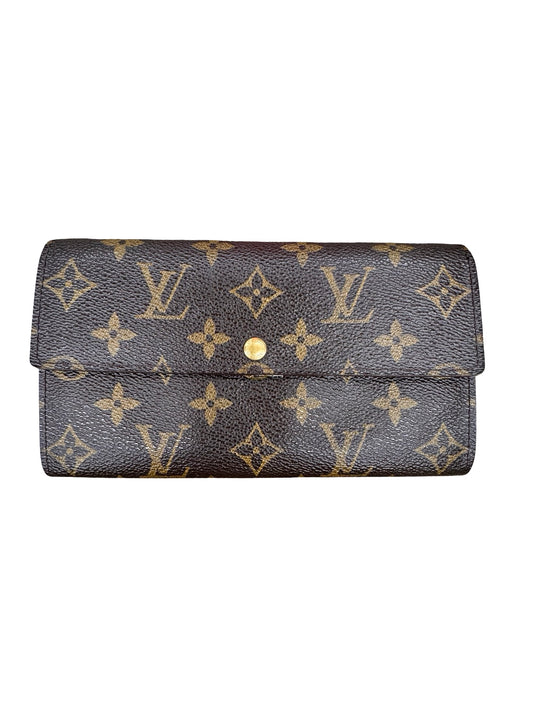 Wallet Luxury Designer By Louis Vuitton In Brown, Size:Large (As Is)