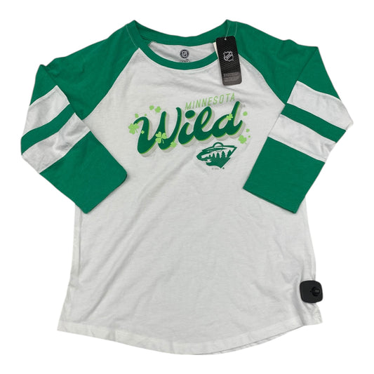 Top Ls By Nhl In Green & White, Size:S