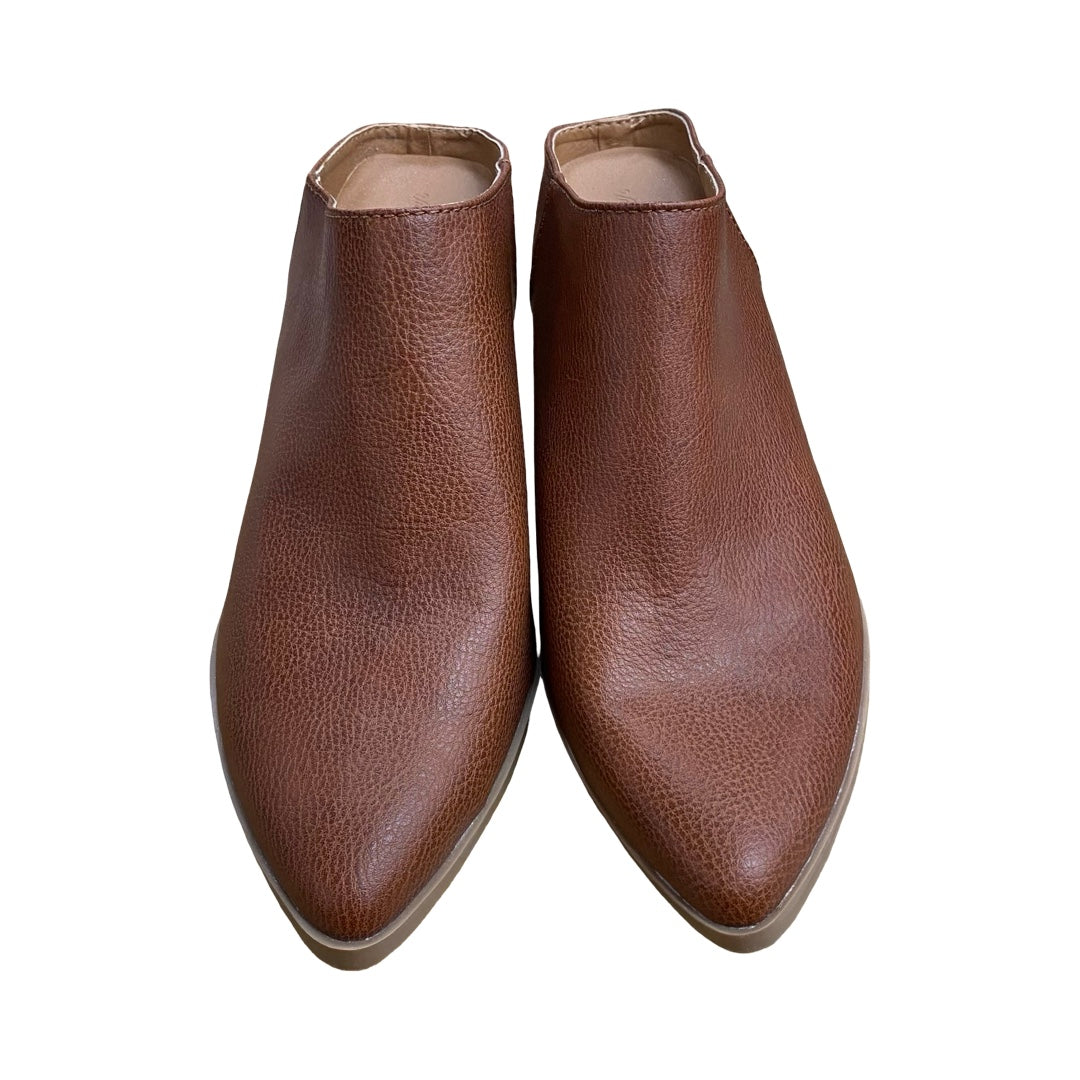 Shoes Heels Block By Universal Thread In Brown, Size:8.5