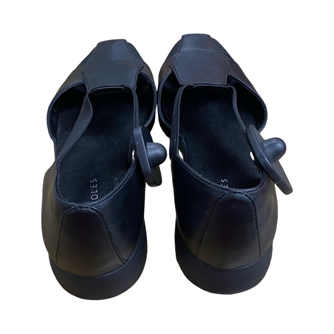 Sandals Flats By Aerosoles In Black, Size:8.5