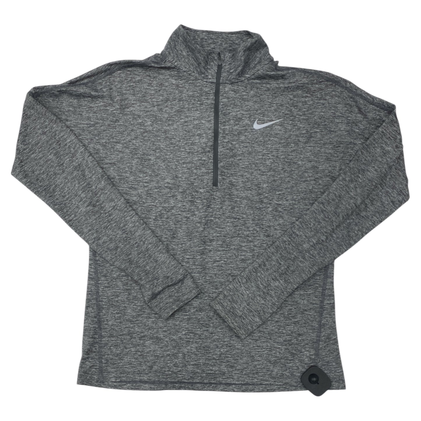 Athletic Top Ls Collar By Nike In Grey, Size:S