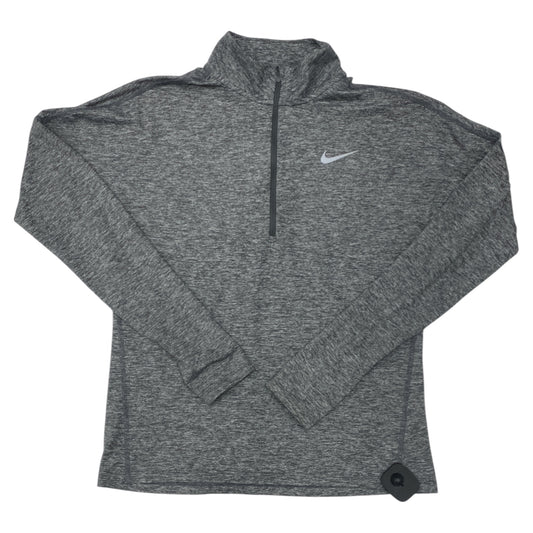 Athletic Top Ls Collar By Nike In Grey, Size:S