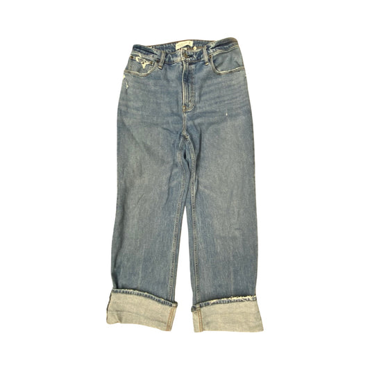 Jeans Wide Leg By Abercrombie And Fitch In Blue Denim, Size:8