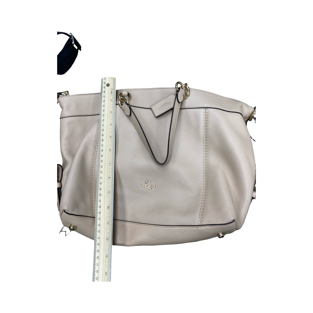 Handbag Designer By Coach In Tan, Size:Large