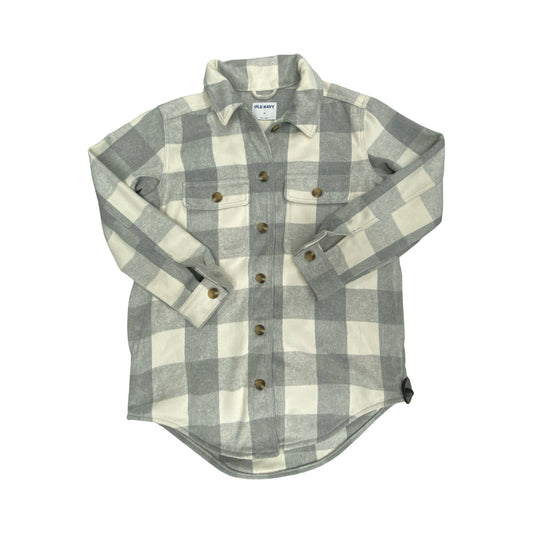 Jacket Shirt By Old Navy In Checkered Pattern, Size:M