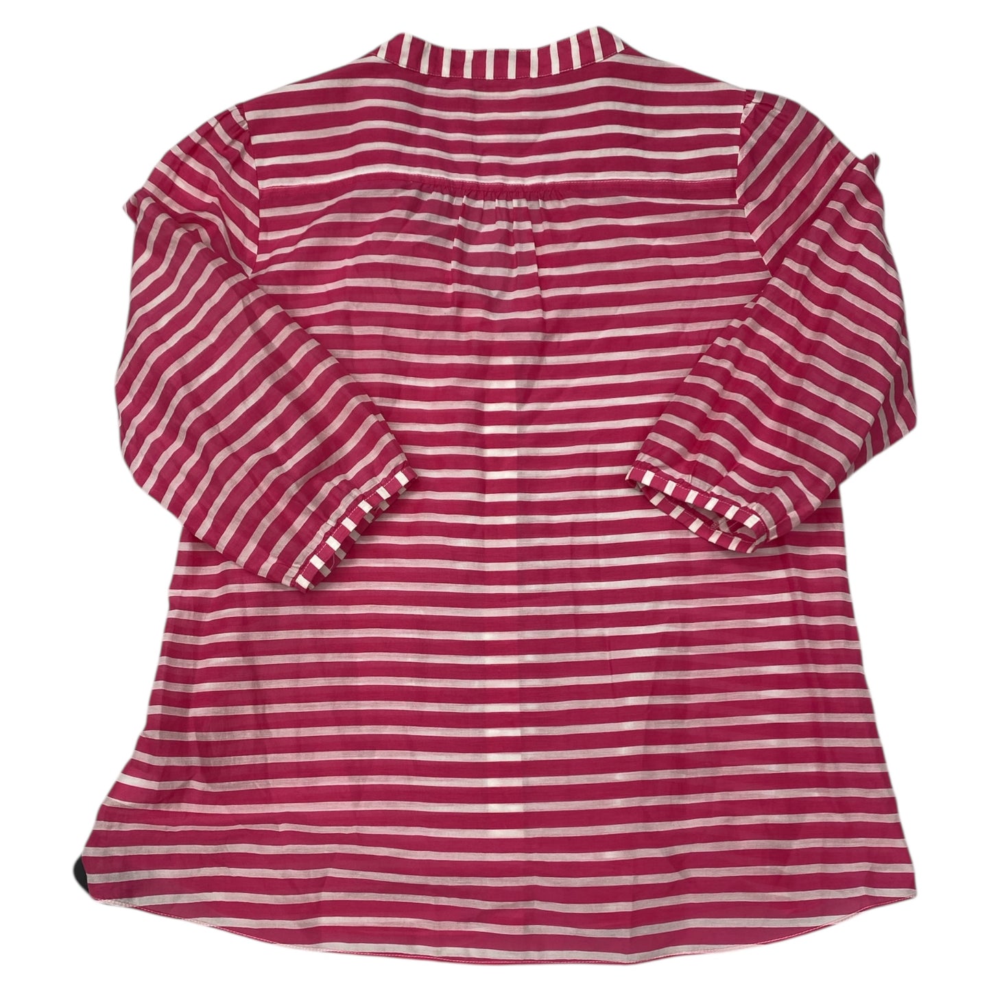 Top 3/4 Sleeve By Sail To Sable In Pink & White, Size:M