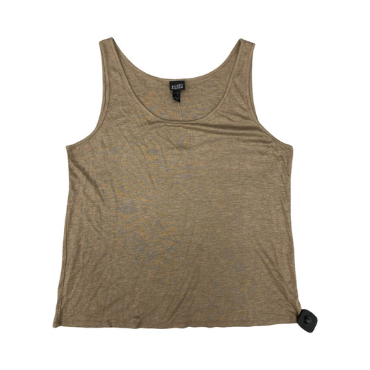 Top Sleeveless Designer By Eileen Fisher In Taupe, Size:L
