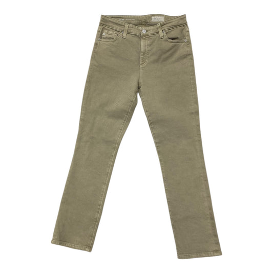 Jeans Cropped By Ag Jeans In Green Denim, Size:6