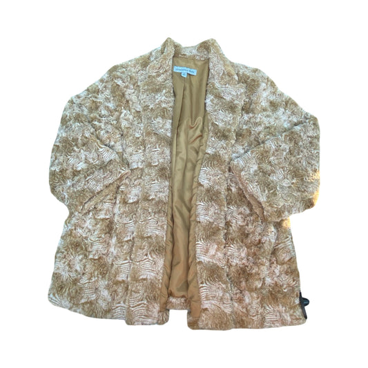 Coat Faux Fur & Sherpa By Cmc In Brown, Size:12