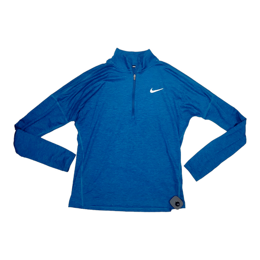 Athletic Top Long Sleeve Collar By Nike  Size: M