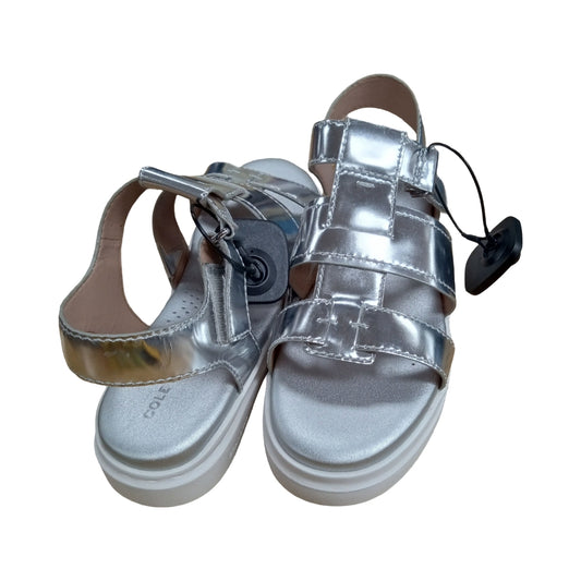 Sandals Flats By Cole-Haan In Silver, Size:9