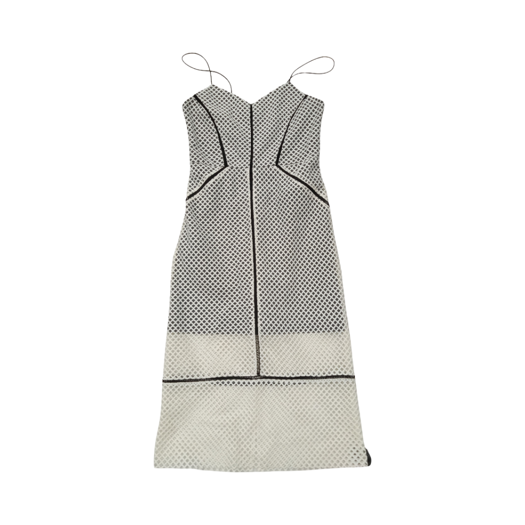 Dress Casual Midi By Top Shop In Black & White, Size:8